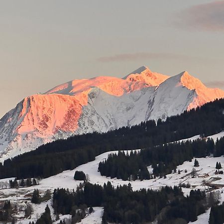 Chalet A Megeve-Vauvray - Grands Appartements , Vue Mont Blanc Demi-Quartier エクステリア 写真