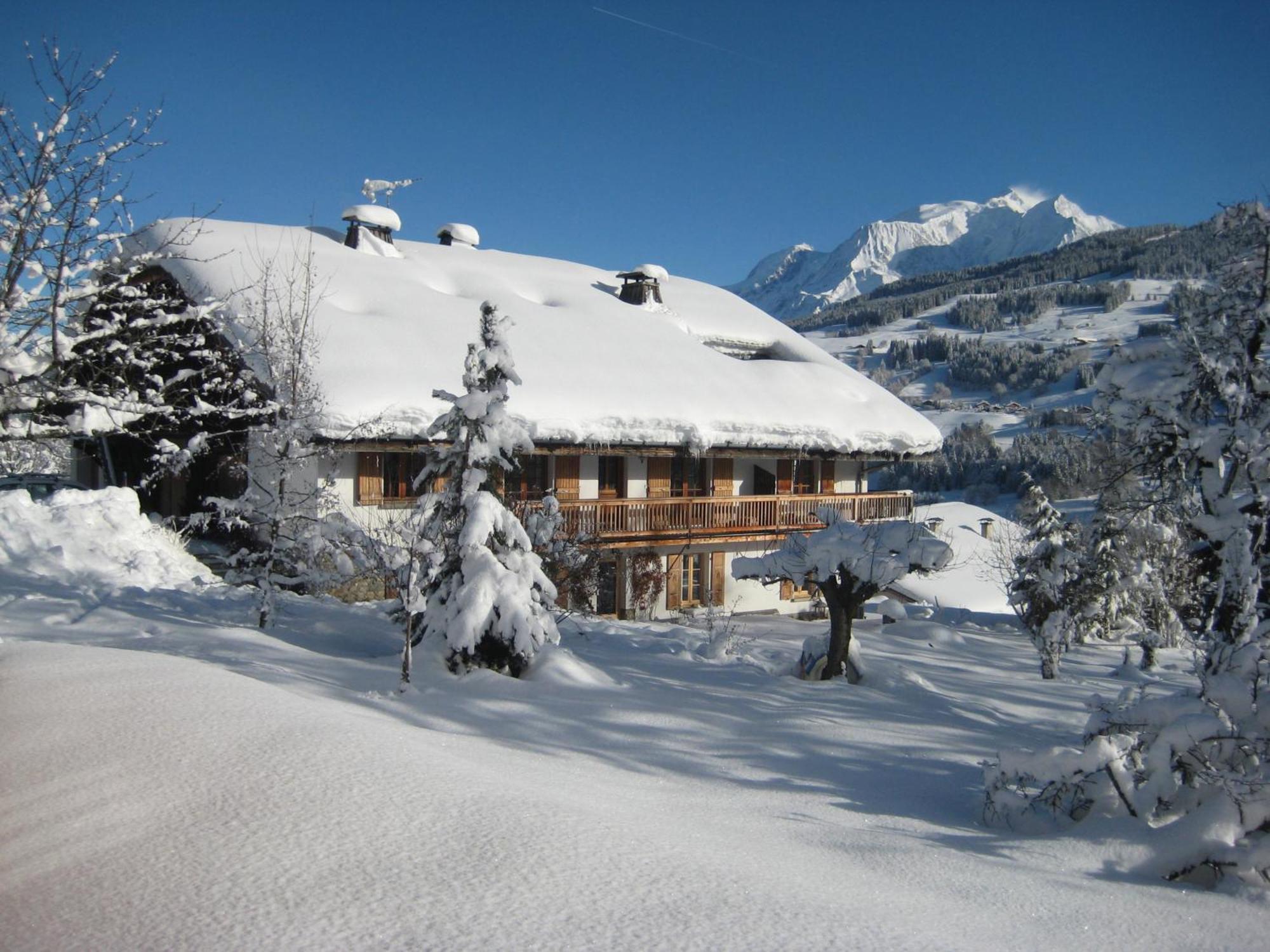 Chalet A Megeve-Vauvray - Grands Appartements , Vue Mont Blanc Demi-Quartier エクステリア 写真